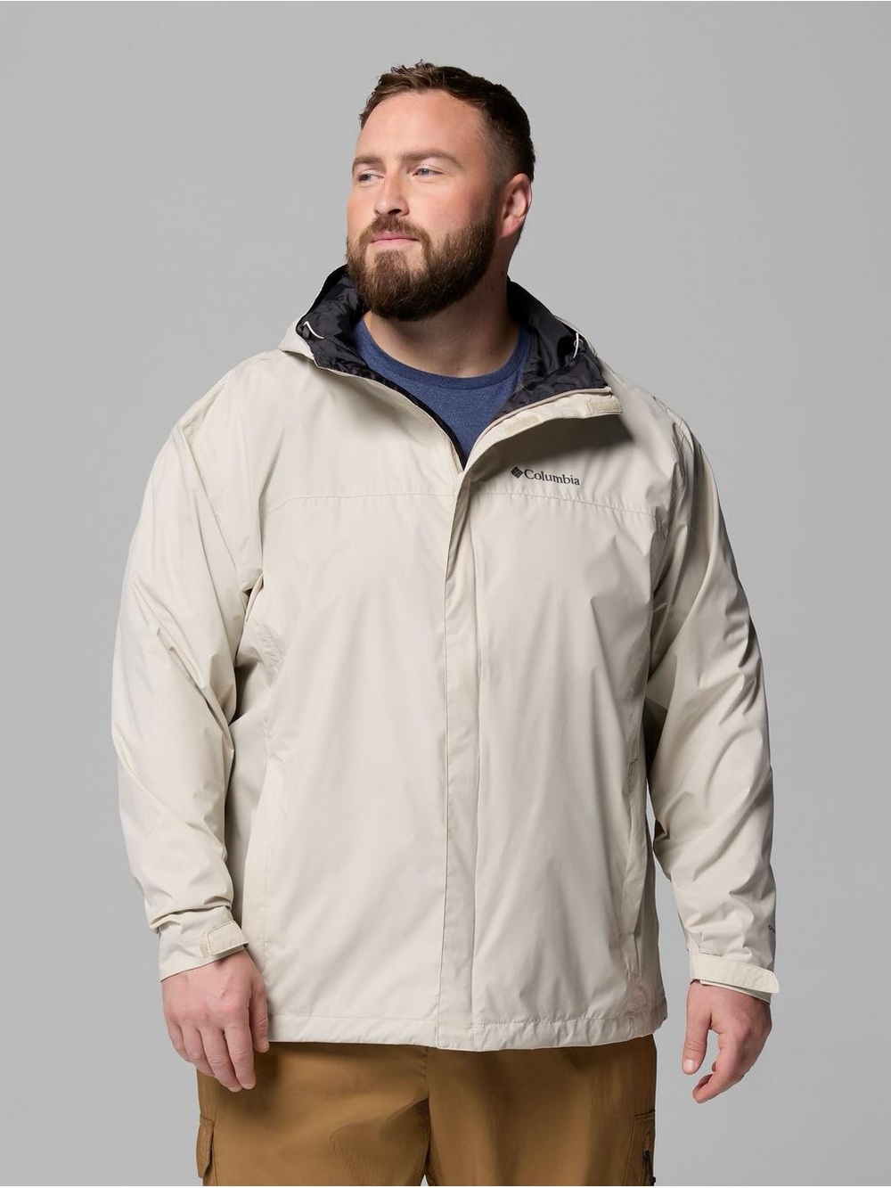 NWOT!! Columbia Stay Dry Men’s Packable Rain Jacket, XL, Dark Stone